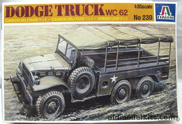 Italeri 1/35 Dodge 1 1/2 Ton Personnel Carrier WC-62 - (ex Peerless / Max), 230 plastic model kit